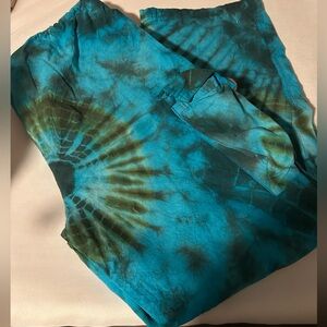Gypsy Rose Blue and Green Tie-Dye Pants